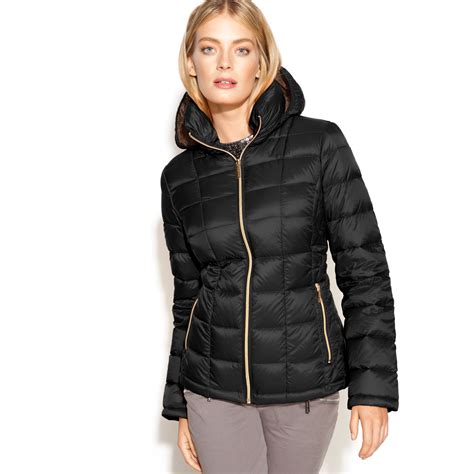 michael kors down blend jacket|michael kors packable jacket women.